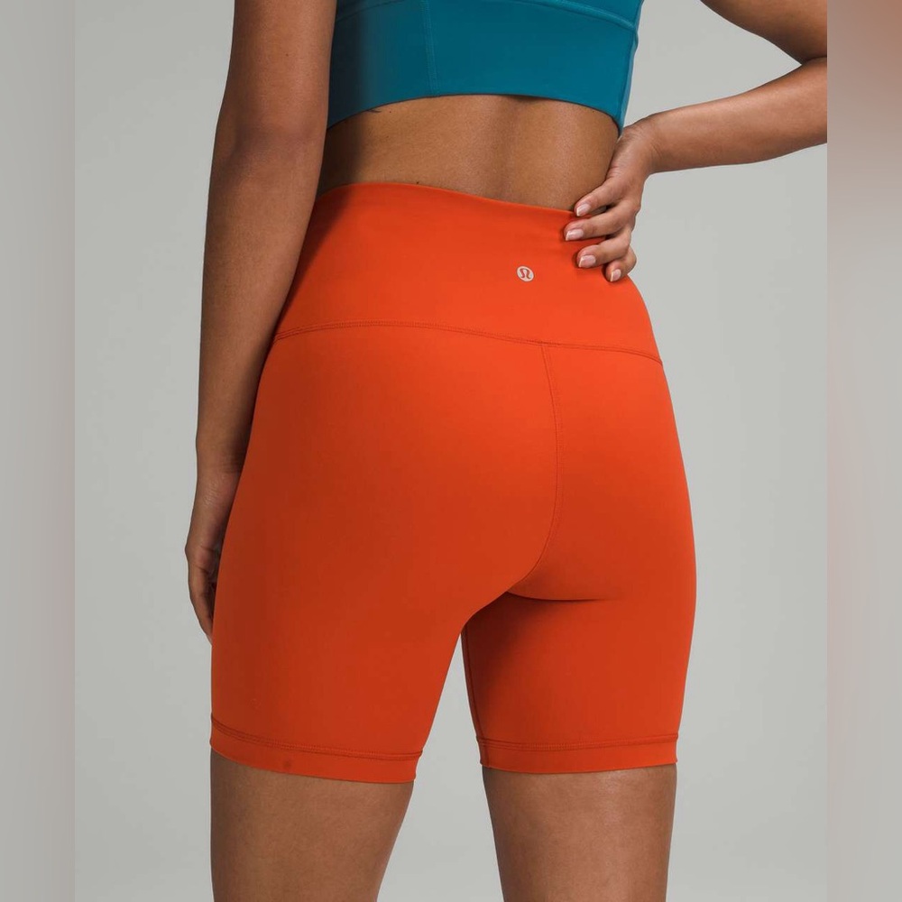 Lululemon Size 8 Wunder Train High-Rise Short 6" Canyon Orange 🍊 Gym Yoga Run